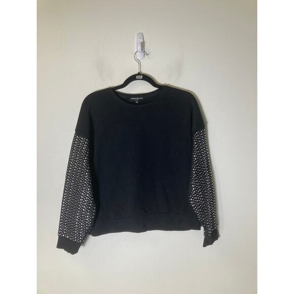 Generation Love Black Long Sleeve Silver Studded Sweatshirt Sz XS/S - Picture 1 of 2
